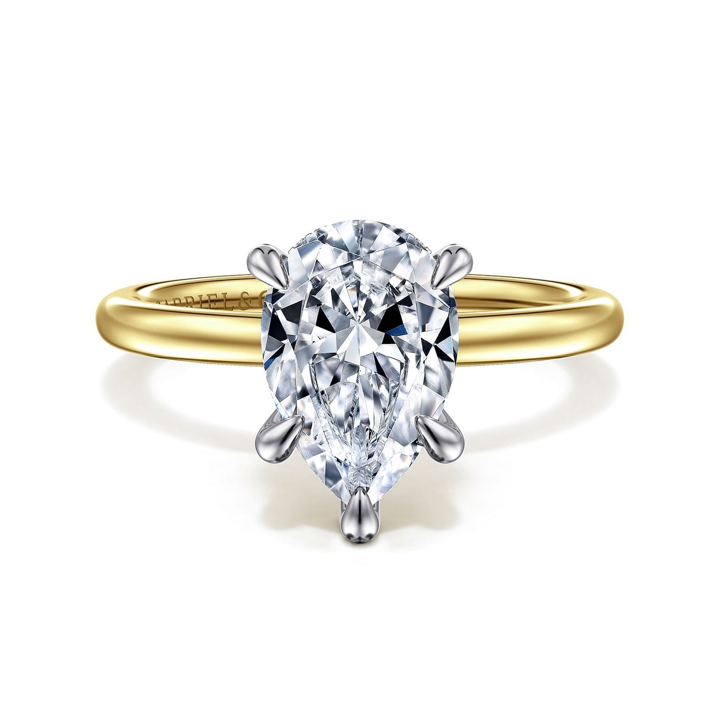 Gabriel & Co. Pear Semi-Mount Engagement Ring
