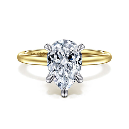 Gabriel & Co. Pear Semi-Mount Engagement Ring