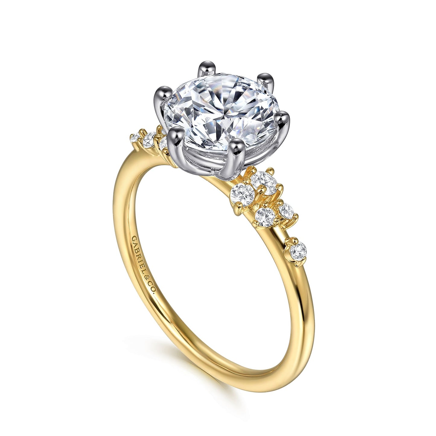 Gabriel & Co Round Semi-Mount Engagement Ring - Diamond Semi-Mount Rings