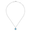 Gabriel & Co Sterling Silver Rock crystal and Turquoise Pendant Necklace