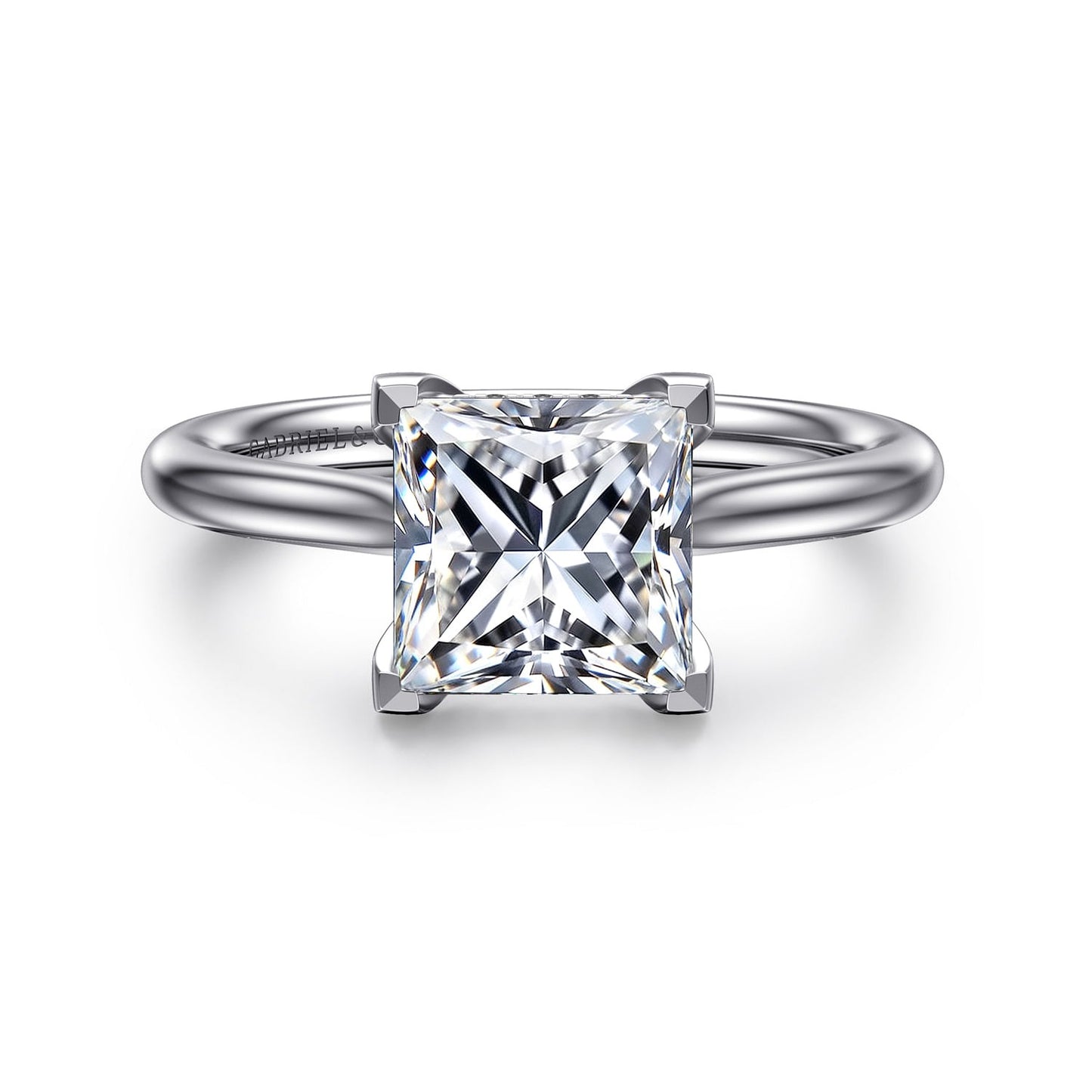 Gabriel & Co. Princess Cut Semi-Mount Engagement Ring - Diamond Semi-Mount Rings