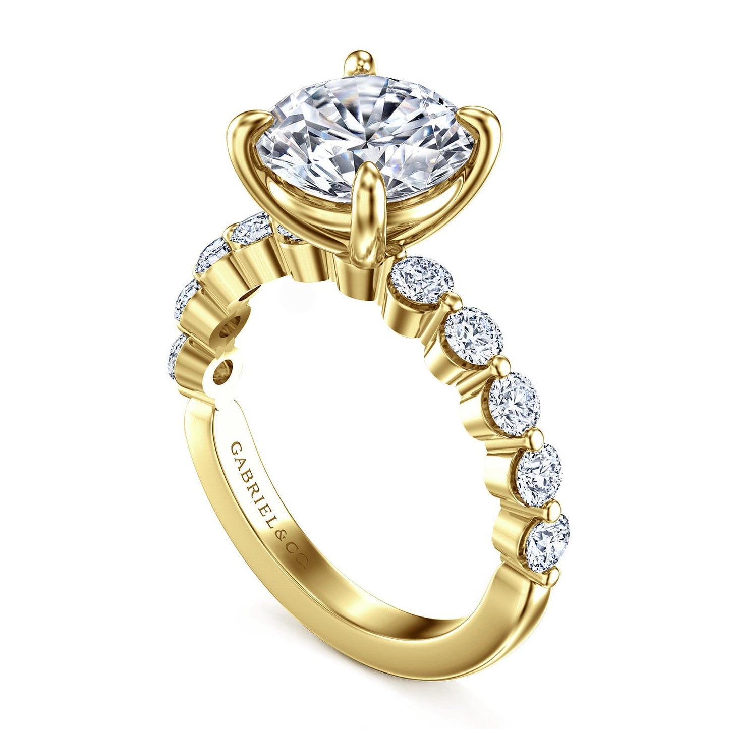 Gabriel & Co. Round Semi-Mount Engagement Ring - Diamond Semi-Mount Rings