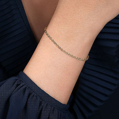 Gabriel & Co. Yellow Gold Cable Bracelet