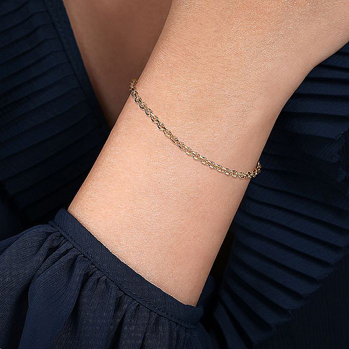 Gabriel & Co. Yellow Gold Cable Bracelet