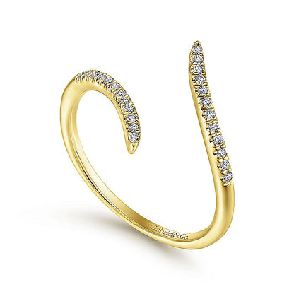 Gabriel & Co Yellow Gold Open Wrap Diamond Ring - Diamond Fashion Rings - Women's