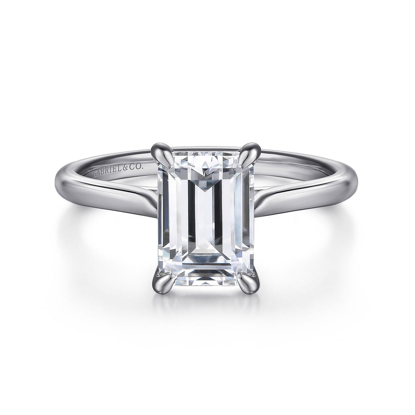 Gabriel & Co. Emerald Cut Semi-Mount Engagement Ring - Gold Remounts