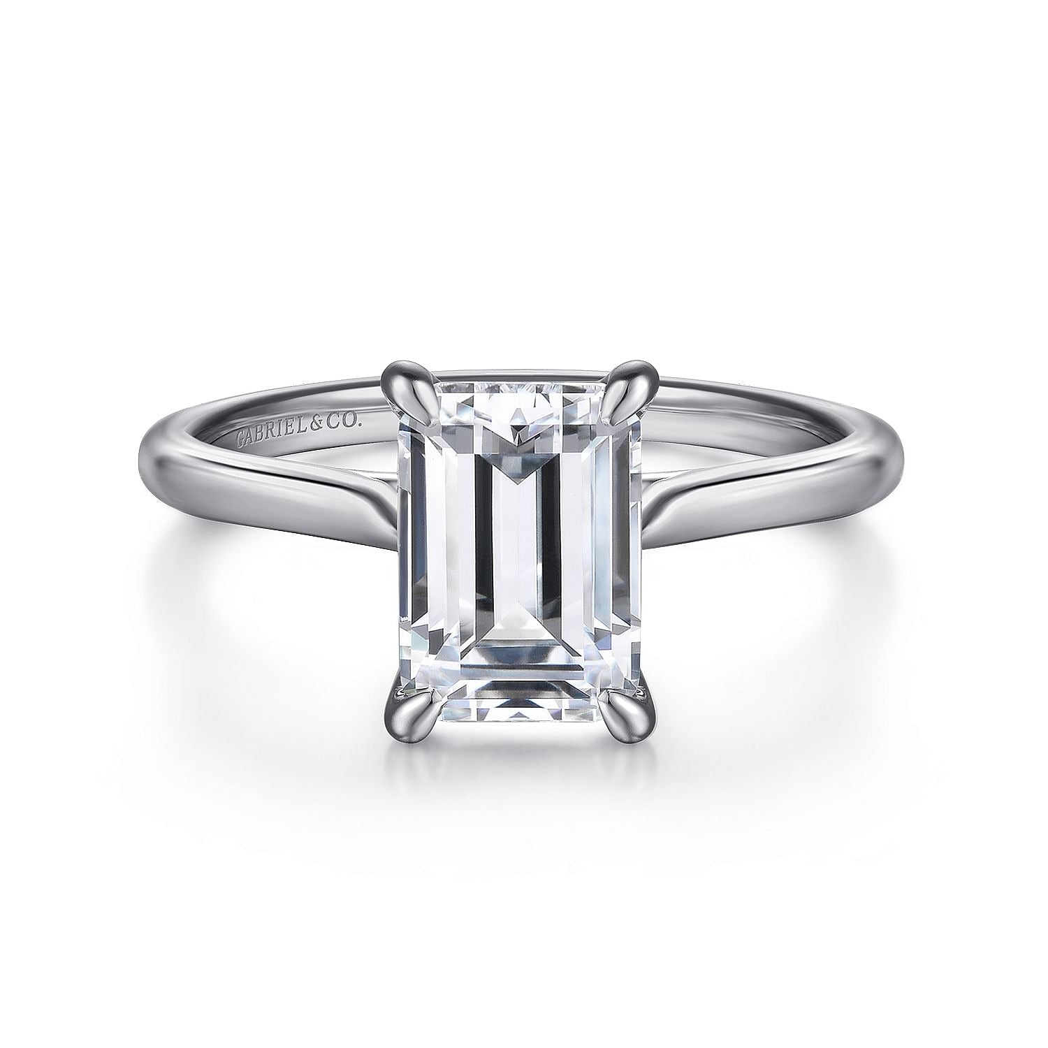 Gabriel & Co. Emerald Cut Semi-Mount Engagement Ring - Gold Remounts