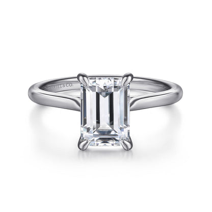 Gabriel & Co. Emerald Cut Semi-Mount Engagement Ring - Gold Remounts