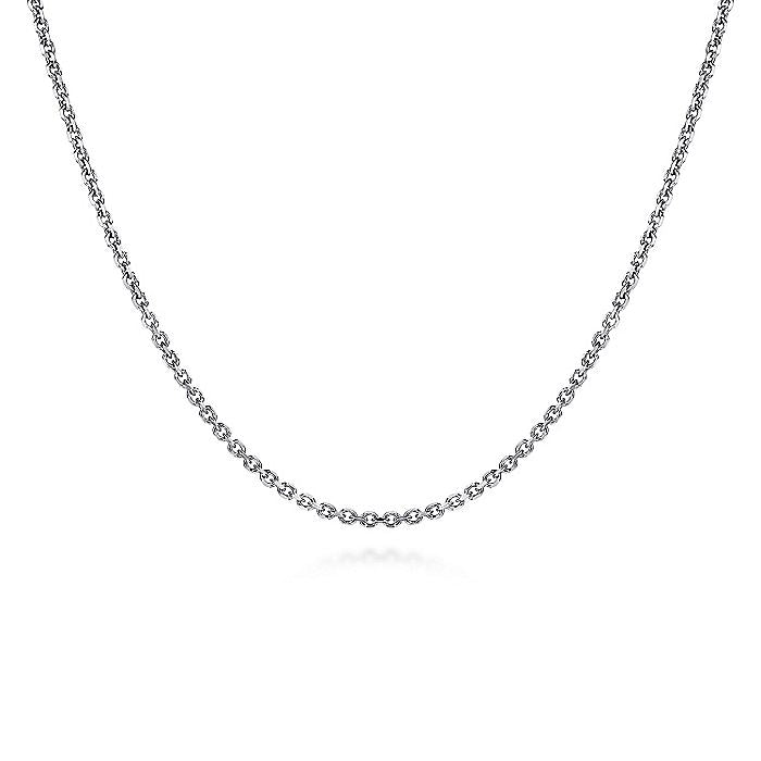 Gabriel & Co Sterling Silver Mens Link Chain Necklace - Gents Necklace