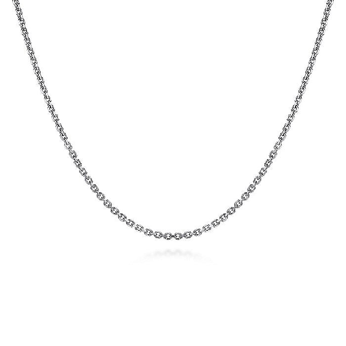 Gabriel & Co Sterling Silver Mens Link Chain Necklace - Gents Necklace