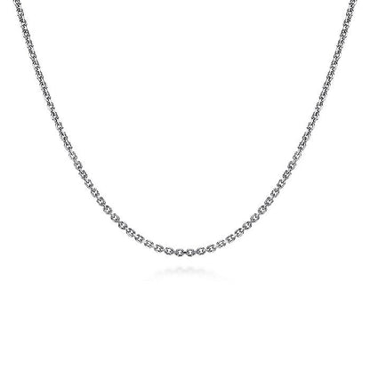 Gabriel & Co Sterling Silver Mens Link Chain Necklace - Gents Necklace