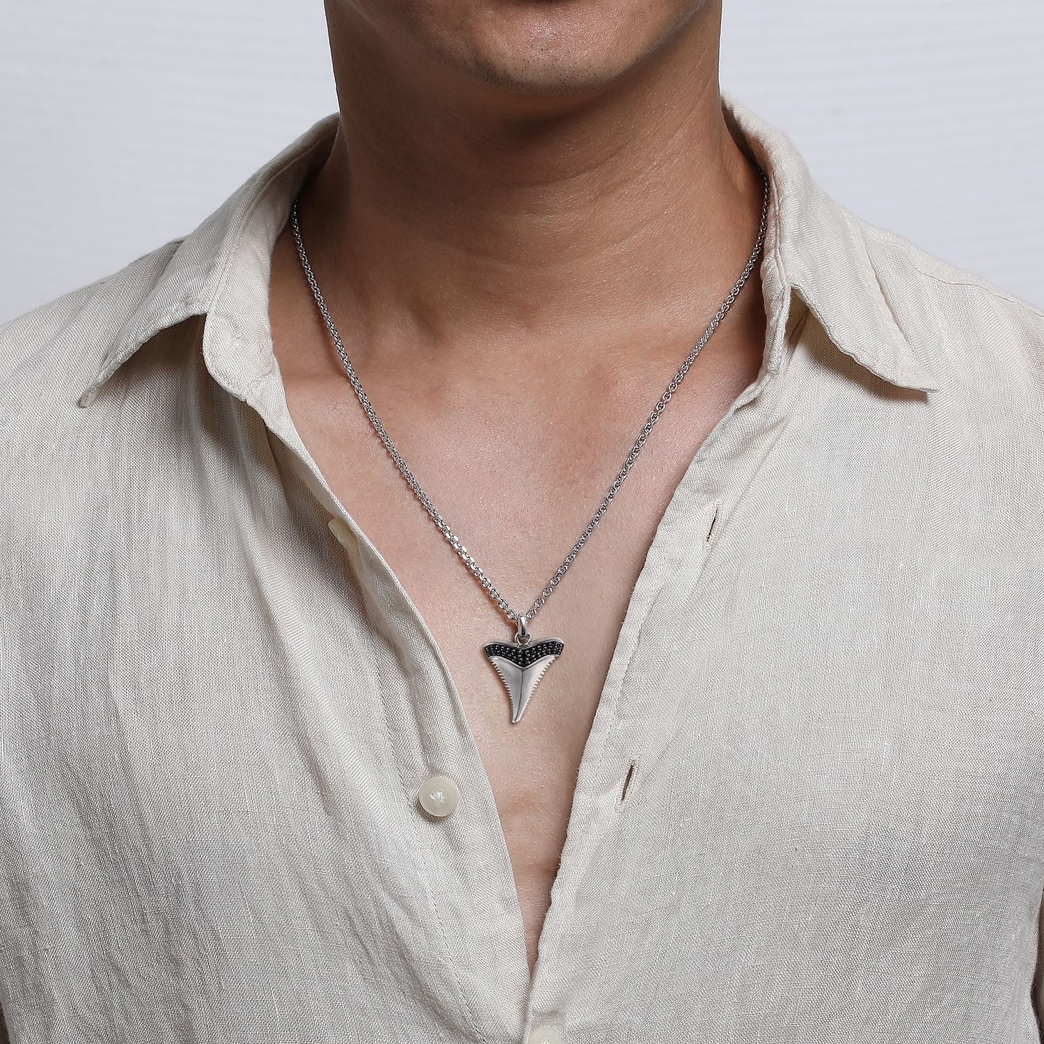 Gabriel & Co. Shark Tooth Pendant - Gents Necklace