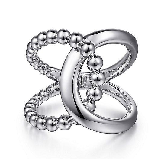 Gabriel & Co Sterling Silver Bujukan Interlocking Ring