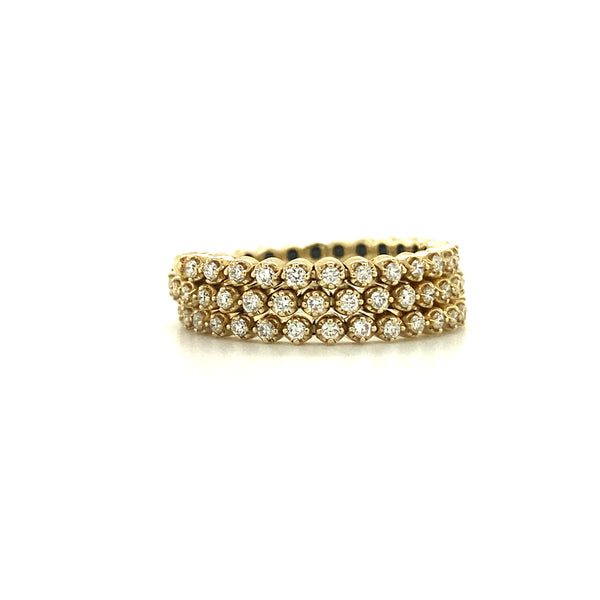 Flexible Yellow Gold and Diamond Ring