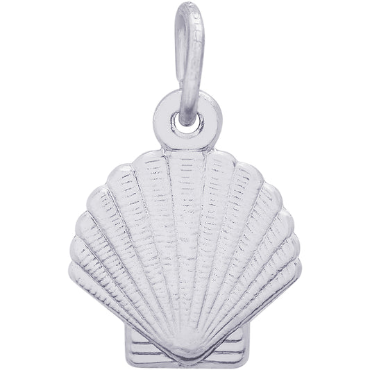 Rembrandt Silver Clamshell Charm - Silver Charms