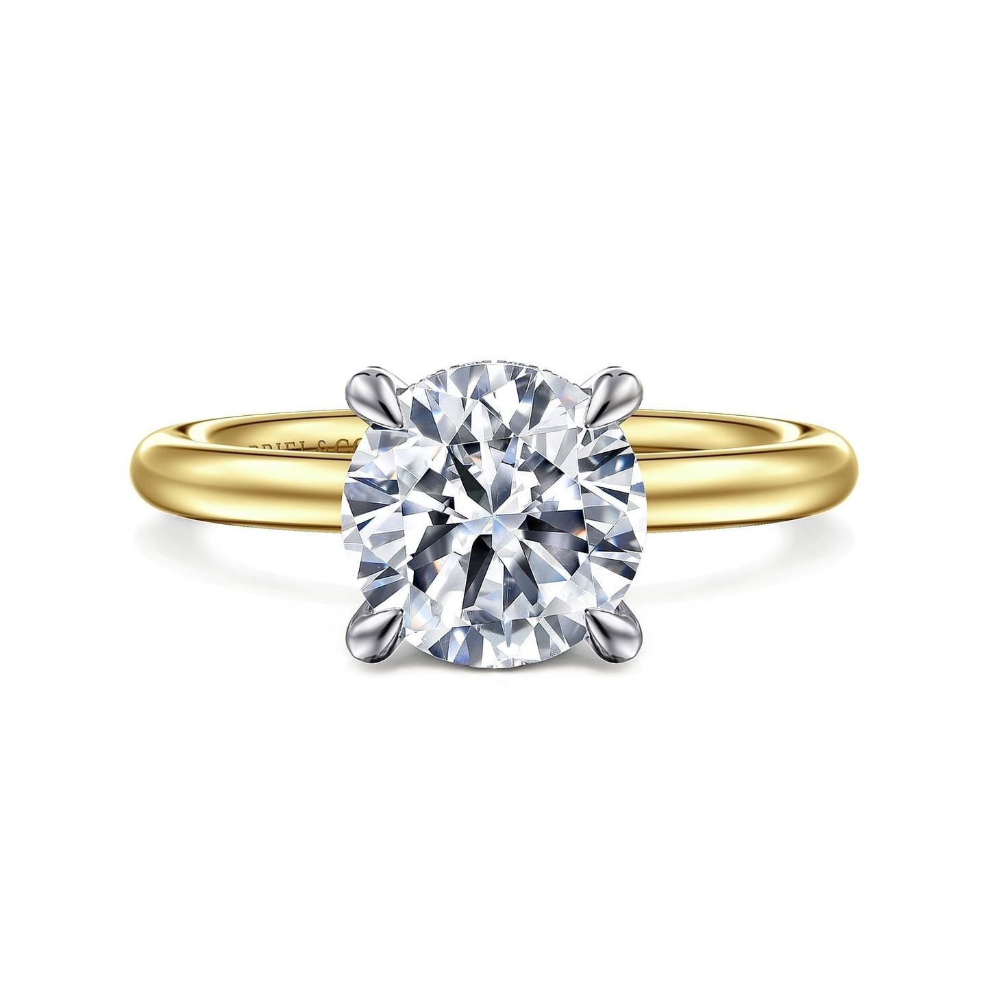 Gabriel & Co. Round Semi-Mount Engagement Ring - Diamond Semi-Mount Rings