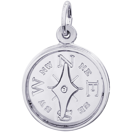 Rembrandt Compass Charm - Silver Charms