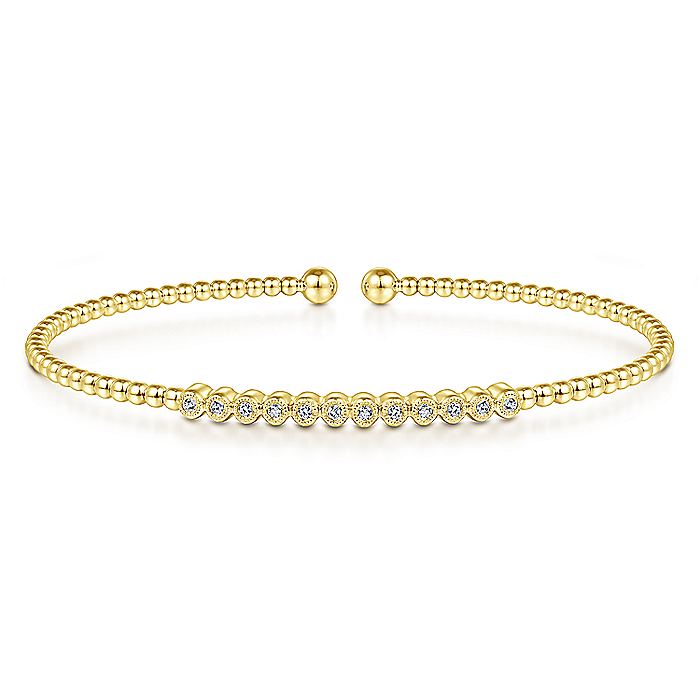 Gabriel & Co. 14 Karat Yellow Gold Bujukan Diamond Bracelet
