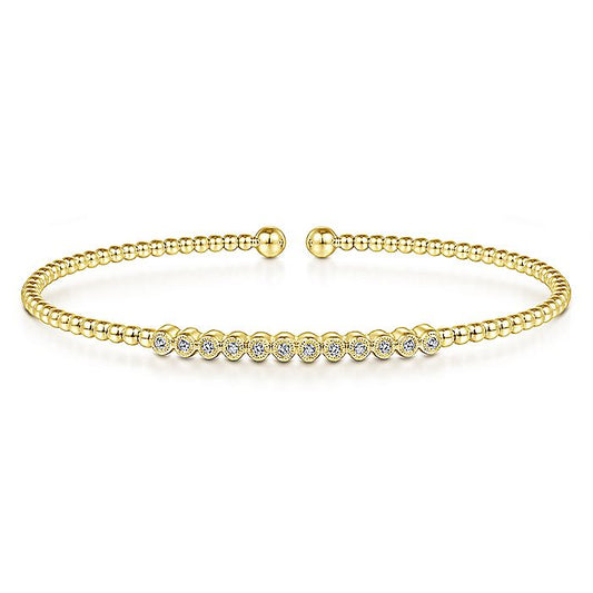 Gabriel & Co. 14 Karat Yellow Gold Bujukan Diamond Bracelet