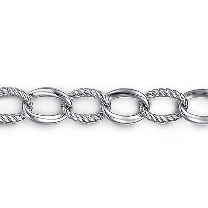 Gabriel & Co Sterling Silver Rope And Polish Bracelet