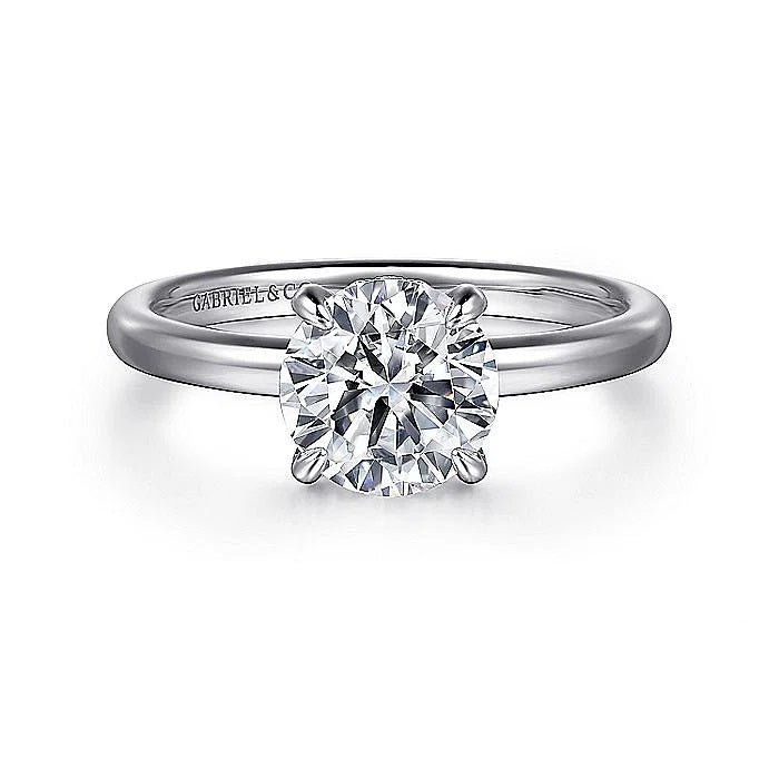Gabiel & Co. White Gold Round Semi-Mount Engagement Ring - Diamond Semi-Mount Rings