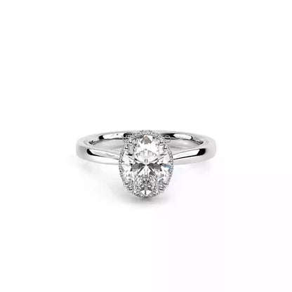 Verragio Tradition Collection White Gold Oval Hidden Halo Semi-Mount Engagement Ring