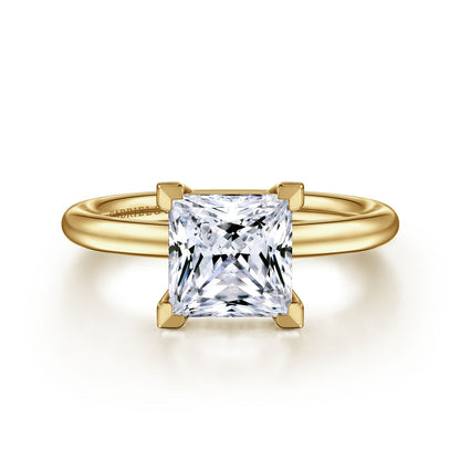 Gabriel & Co. Princess Cut Semi-Mount Ring - Gold Remounts