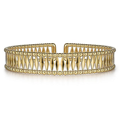 Gabriel & Co. 14 Karat Yellow Gold Bujukan Cuff Bracelet