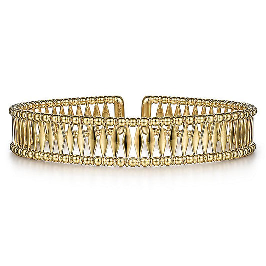 Gabriel & Co. 14 Karat Yellow Gold Bujukan Cuff Bracelet