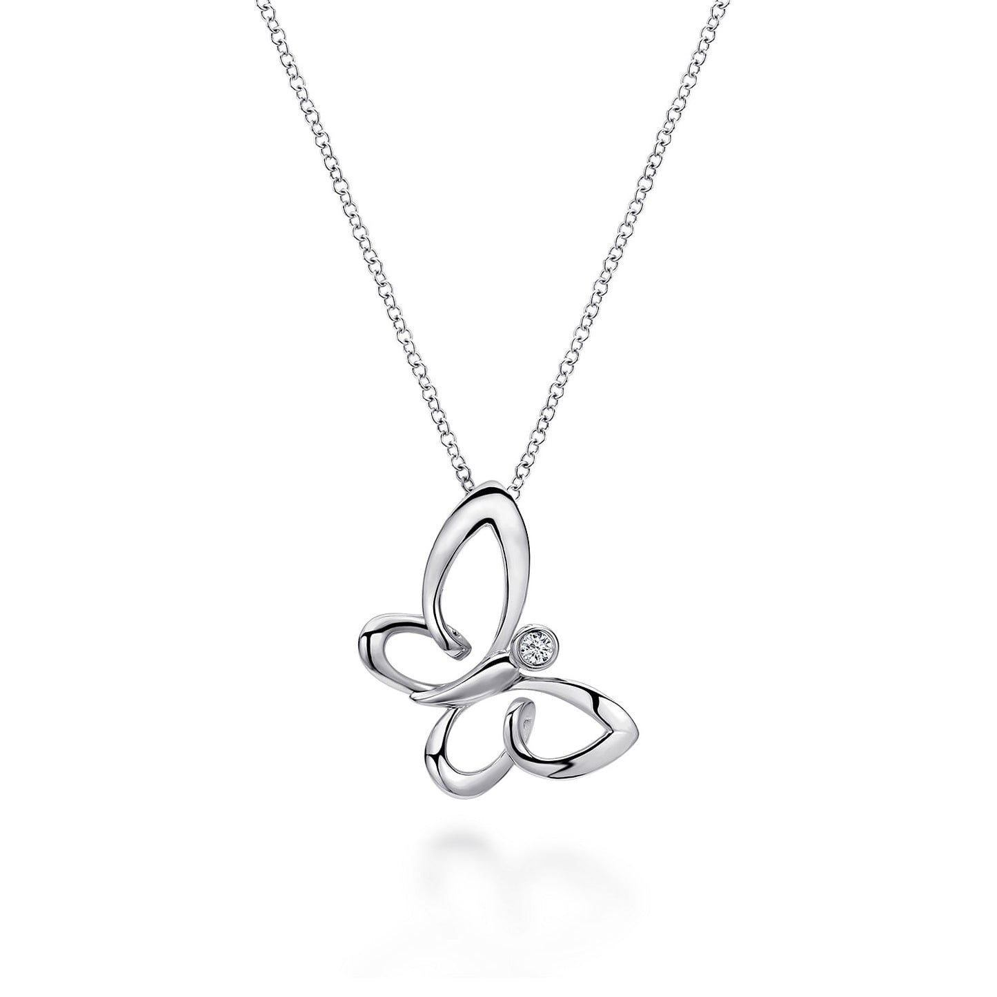 Gabriel & Co. Buttefly Pendant - Colored Stone Pendants