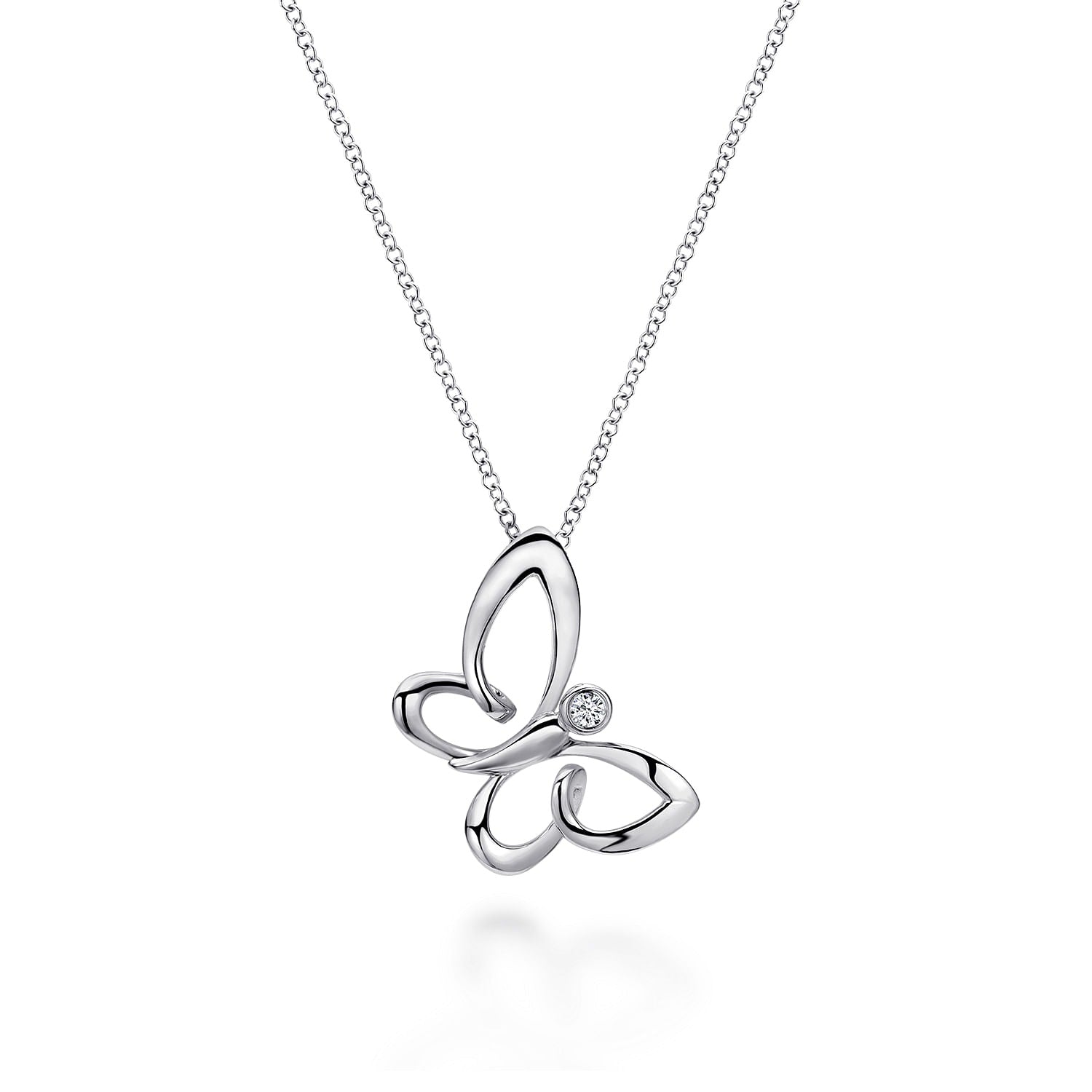 Gabriel & Co. Buttefly Pendant - Colored Stone Pendants