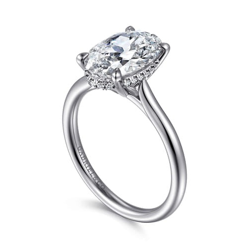 Gabriel & Co. Oval Cut Semi-Mount Engagement Ring