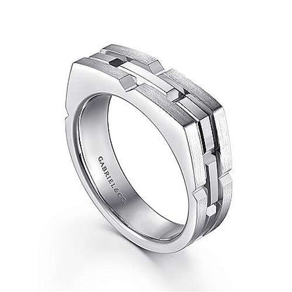 Gabriel & Co Sterling Silver Mens Ring