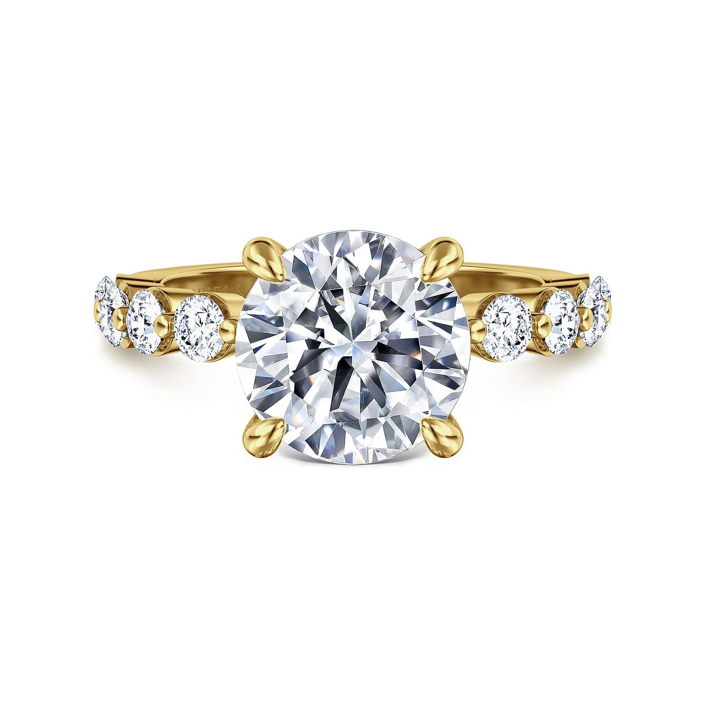 Gabriel & Co. Round Semi-Mount Engagement Ring - Diamond Semi-Mount Rings