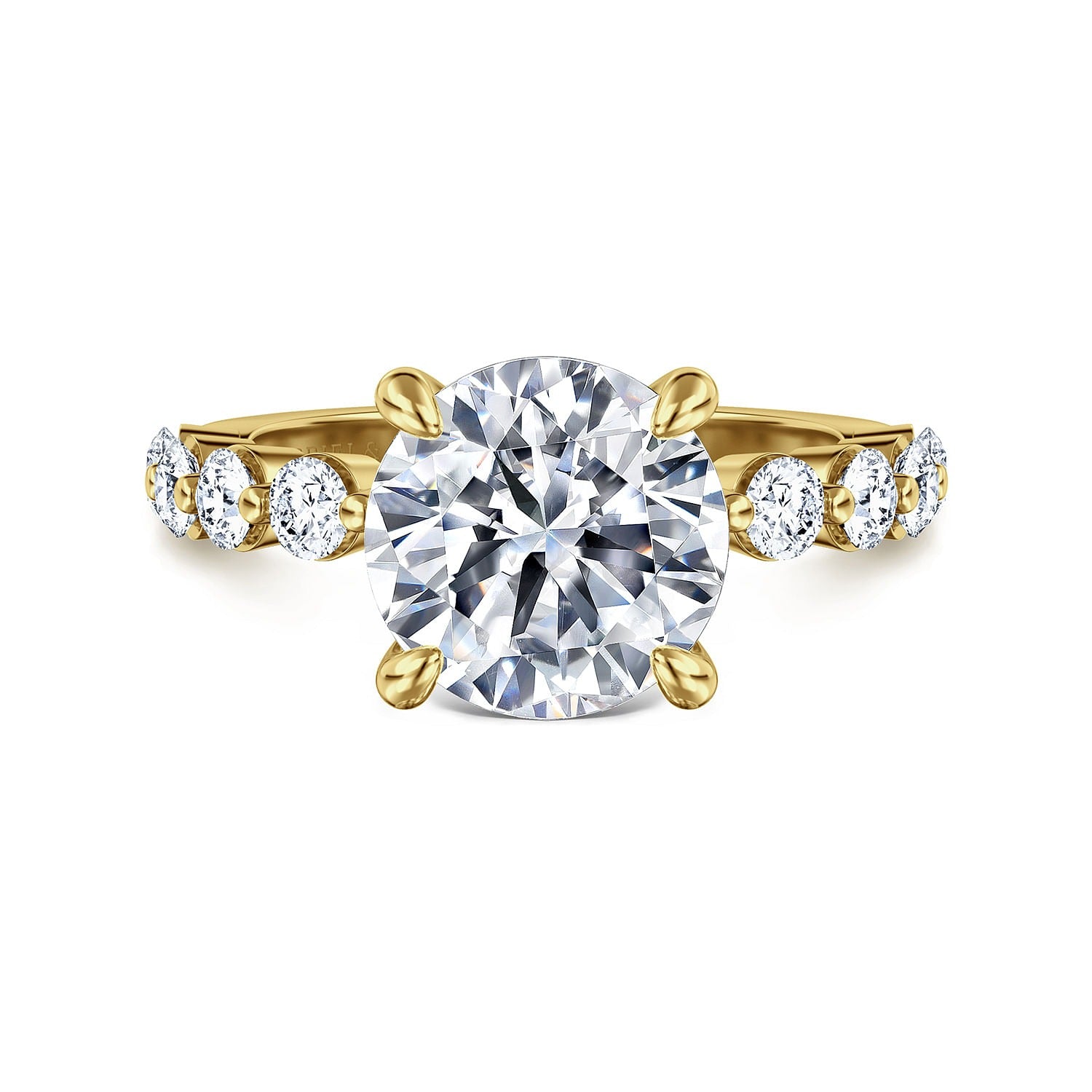 Gabriel & Co. Round Semi-Mount Engagement Ring - Diamond Semi-Mount Rings
