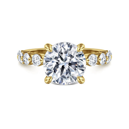 Gabriel & Co. Round Semi-Mount Engagement Ring - Diamond Semi-Mount Rings