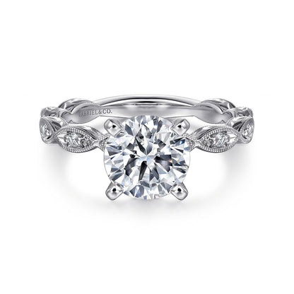 Gabriel & Co. Round Semi-Mount Engagement Ring