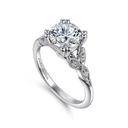 Gabriel & Co. Round Semi-Mount Engagement Ring - Diamond Semi-Mount Rings