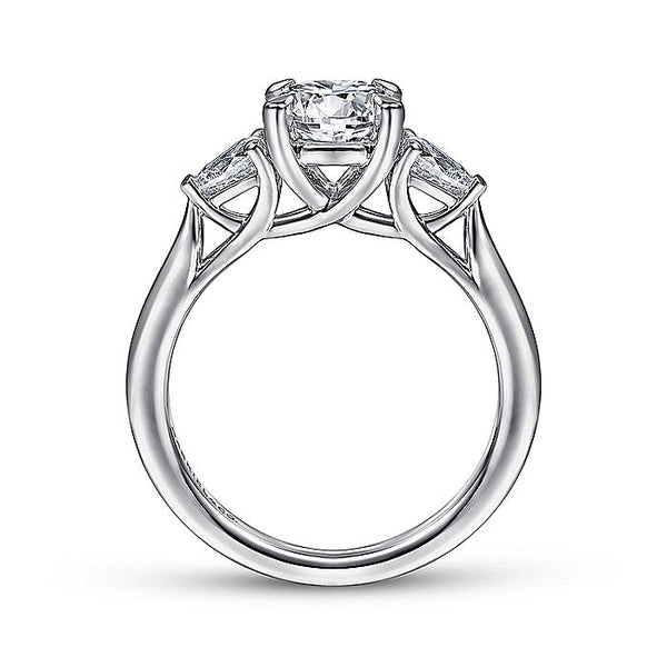 Gabriel & Co. 14 Karat White Gold Classic Round Semi-Mount Engagement Ring