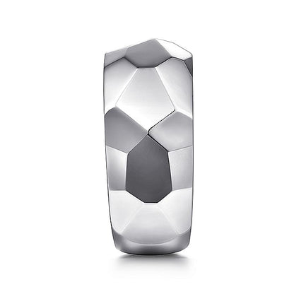 Gabriel & Co  Sterling Silver Faceted Band