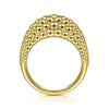 Gabriel & Co Yellow Gold Multi Row Bujukan Bead Ring