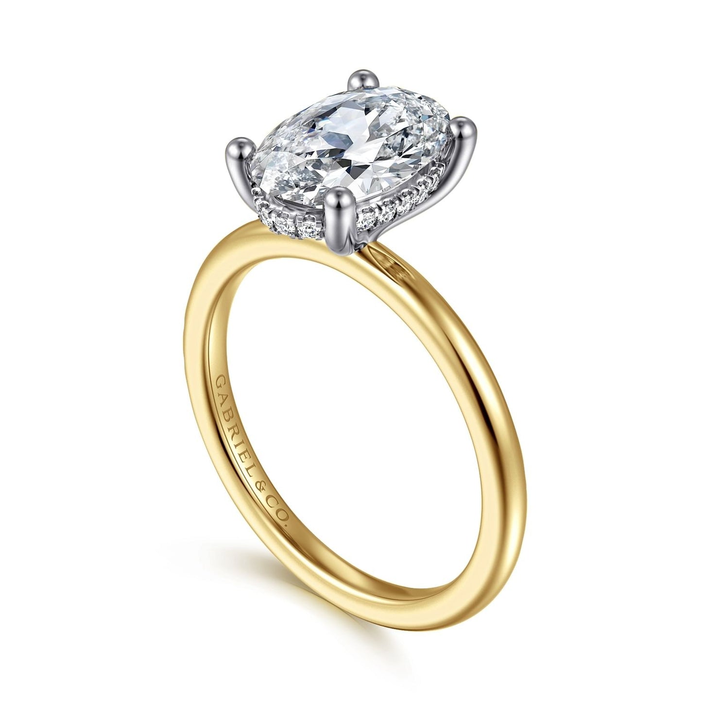 Gabriel & Co. Oval Semi-Mount Engagement Ring - Diamond Semi-Mount Rings