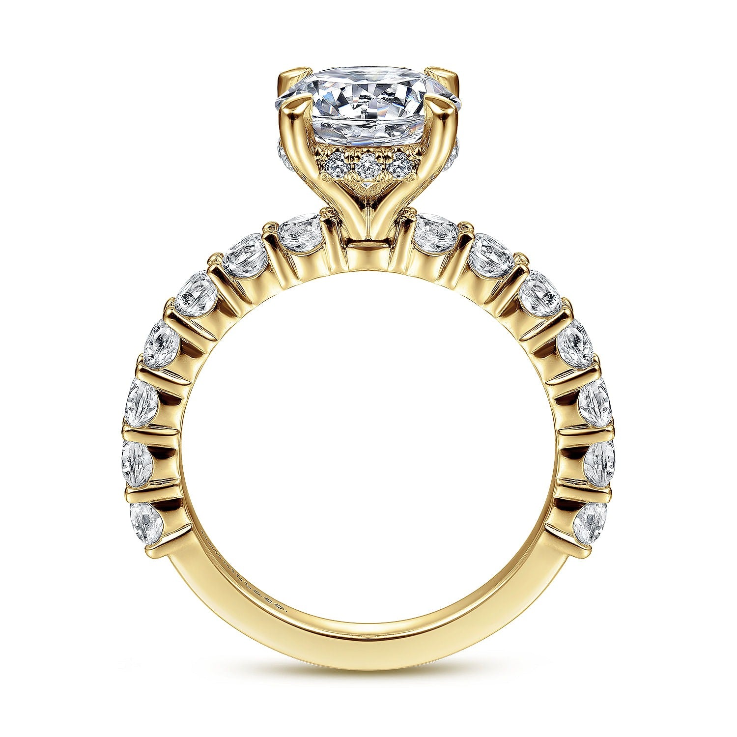 Gabriel & Co. Round Semi-Mount Engagement Ring - Diamond Semi-Mount Rings