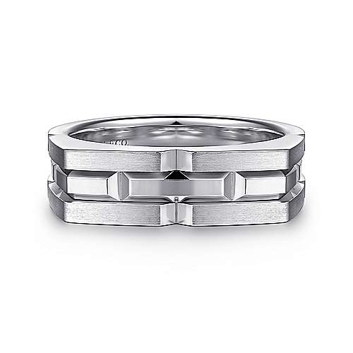 Gabriel & Co Sterling Silver Mens Ring - Gents Silver Ring