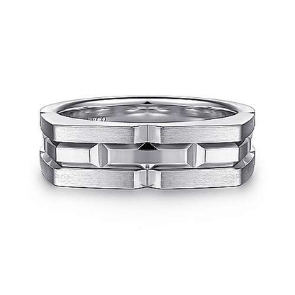 Gabriel & Co Sterling Silver Mens Ring - Gents Silver Ring