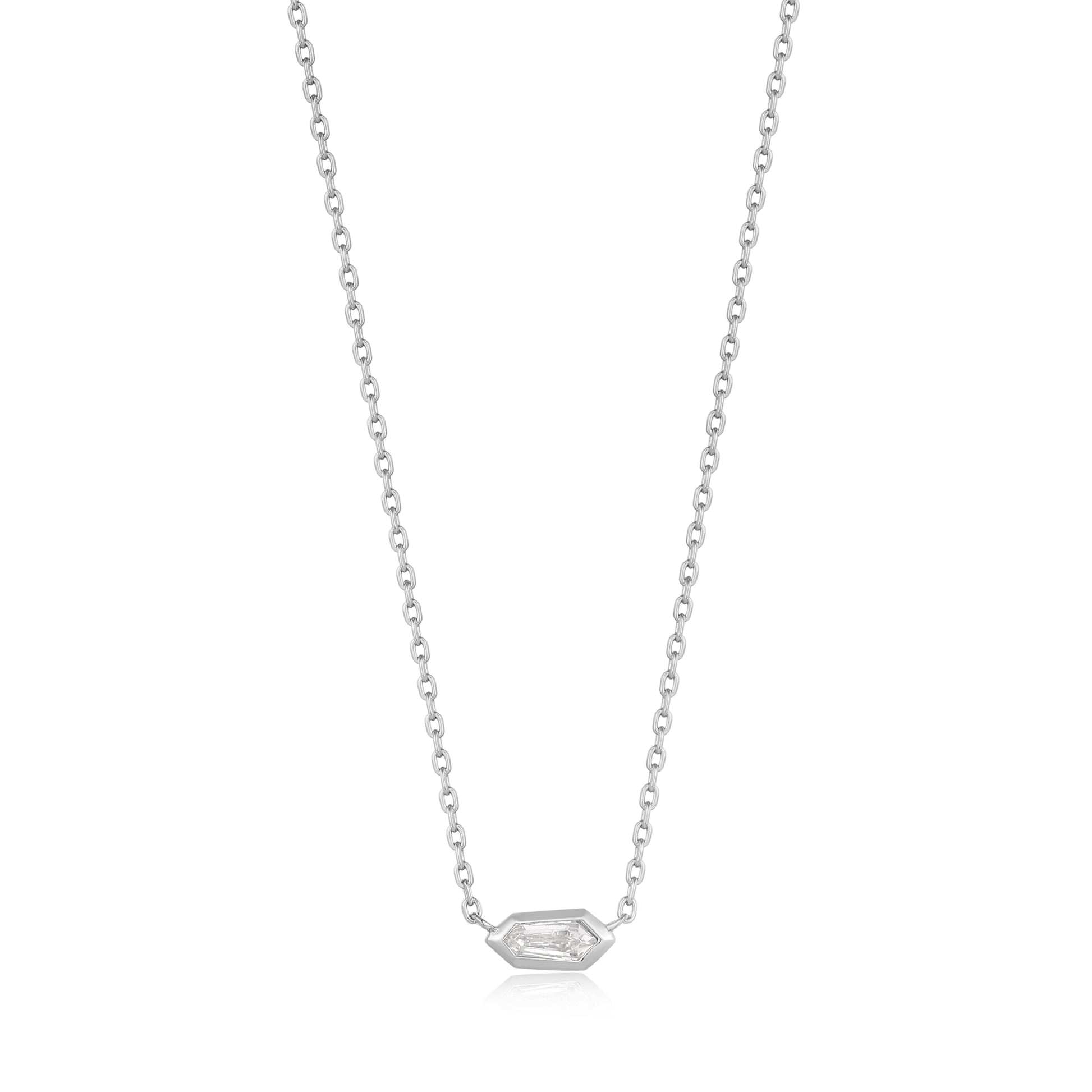 Ania Haie Silver Sparkle Emblem Chain Necklace - Silver Necklace