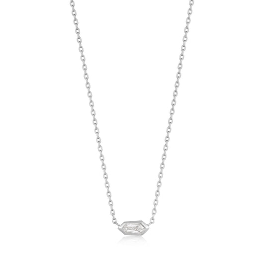 Ania Haie Silver Sparkle Emblem Chain Necklace - Silver Necklace