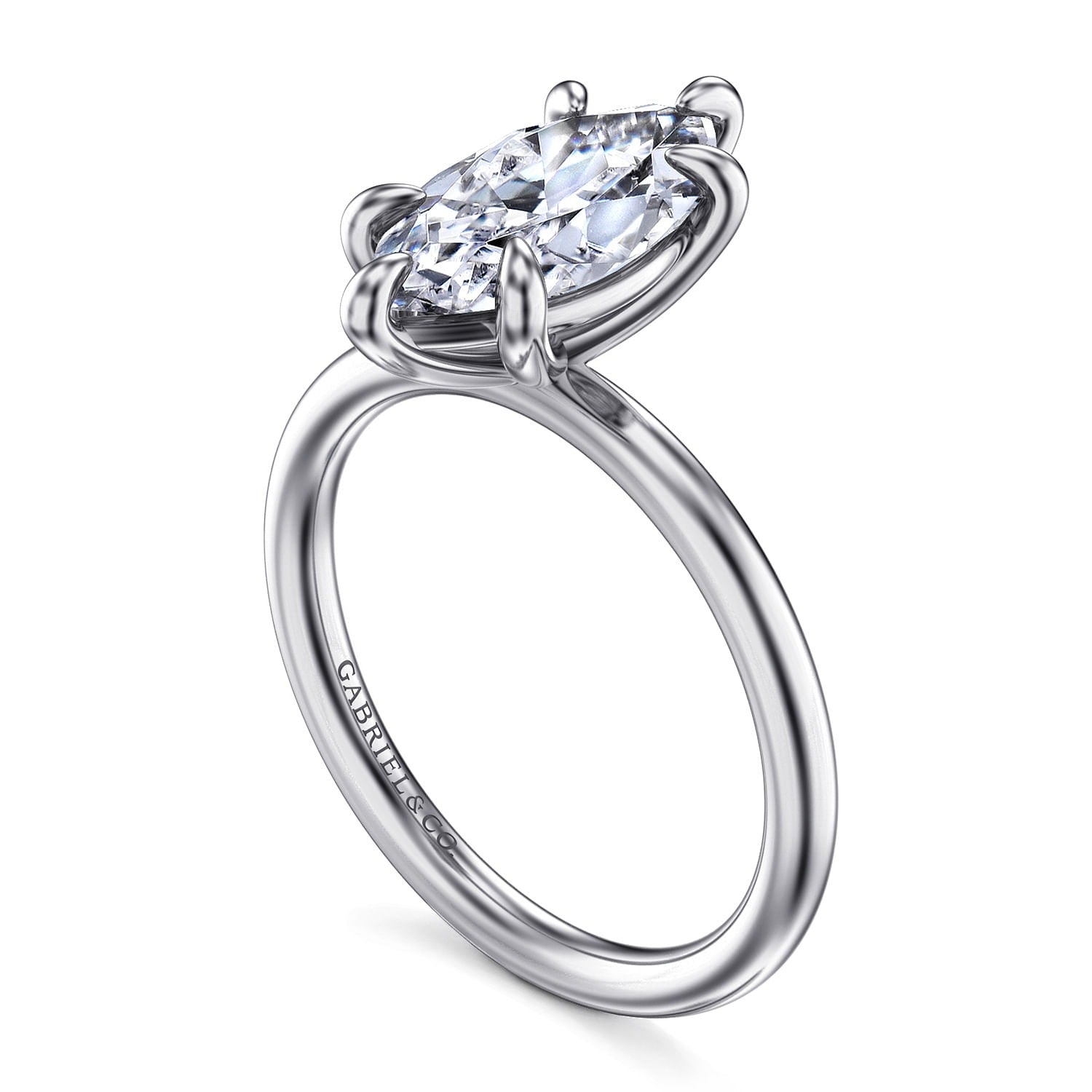 Gabriel & Co. Marquise Solitaire Engagement Ring - Gold Remounts
