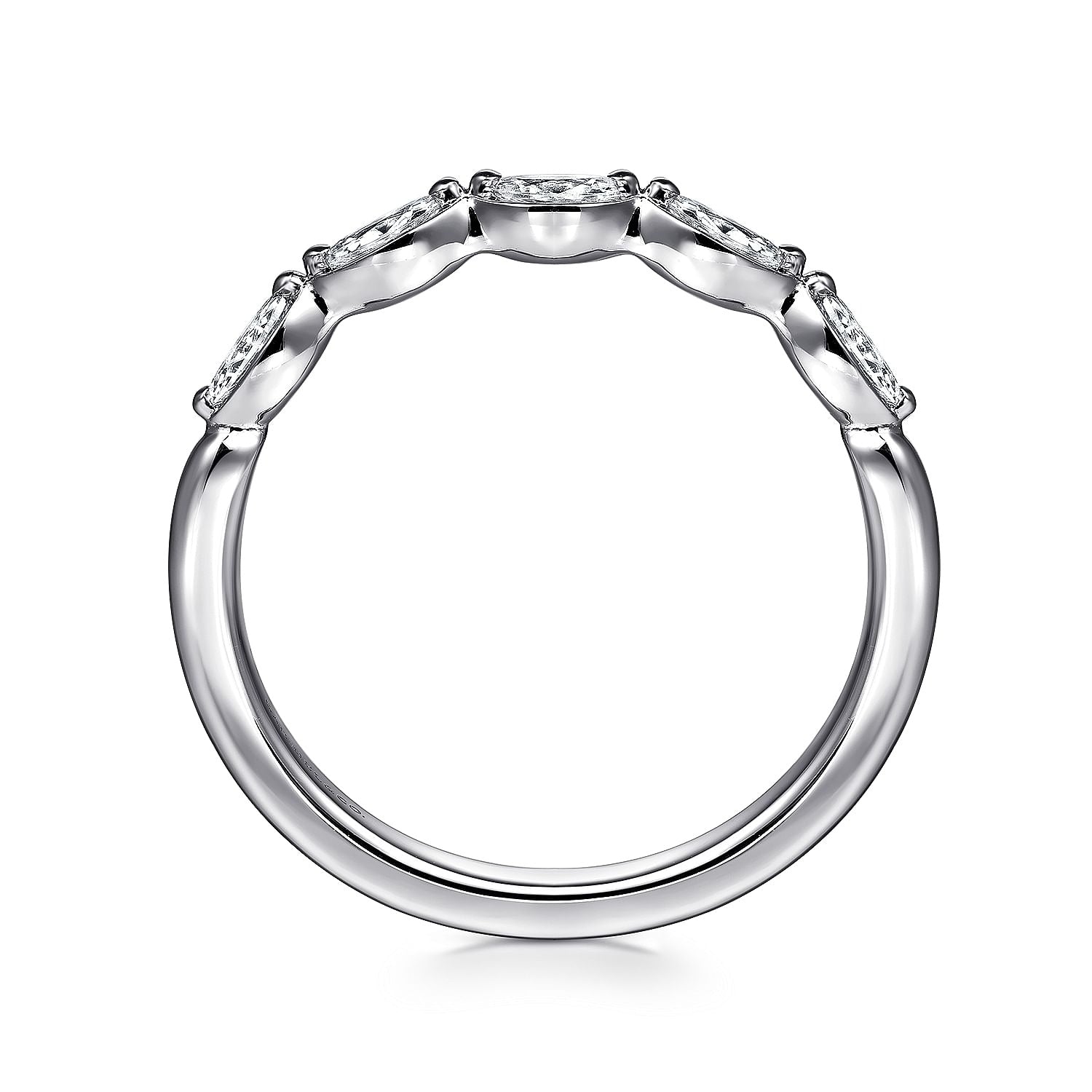 Gabriel & Co. Marquise Diamond Wedding Band - Diamond Wedding Bands - Women's