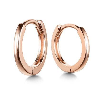 14 Karat Rose Gold Huggie Earrings